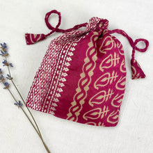 NIRMALA Recycled Sari Fabric Refillable Lavender Bag