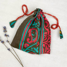 NIRMALA Recycled Sari Fabric Refillable Lavender Bag