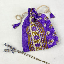 NIRMALA Recycled Sari Fabric Refillable Lavender Bag