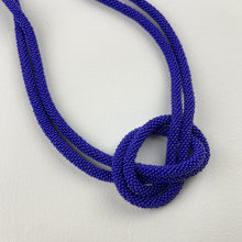 SAKHI Handmade Glass Bead Knot Tube Necklace 55cm