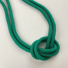 SAKHI Handmade Glass Bead Knot Tube Necklace 55cm