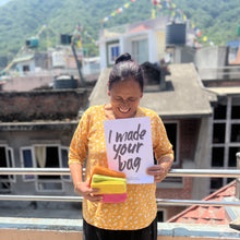 LILA Handmade Felt Ombre Two Tone Zip Purse