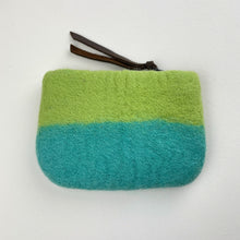 LILA Handmade Felt Ombre Two Tone Zip Purse