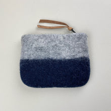 LILA Handmade Felt Ombre Two Tone Zip Purse