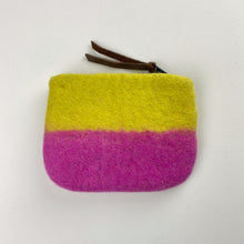LILA Handmade Felt Ombre Two Tone Zip Purse