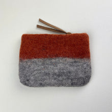 LILA Handmade Felt Ombre Two Tone Zip Purse