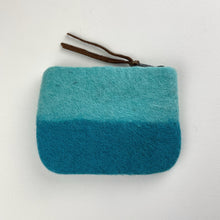 LILA Handmade Felt Ombre Two Tone Zip Purse