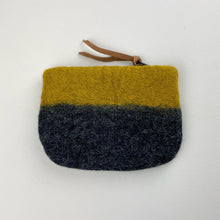 LILA Handmade Felt Ombre Two Tone Zip Purse
