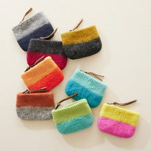 LILA Handmade Felt Ombre Two Tone Zip Purse