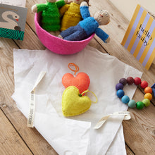 HAIYA Beaded Felt Heart Christmas New Baby Decor