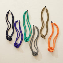 SAKHI Handmade Glass Bead Knot Tube Necklace 55cm