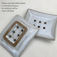 MAATI Handmade Glazed Stoneware Rectangular Soap Dish