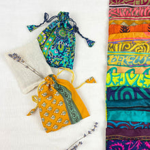 NIRMALA Recycled Sari Fabric Refillable Lavender Bag