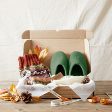 MITA Handmade Eco Felt Mule Slippers Limited Edition Ivy Green