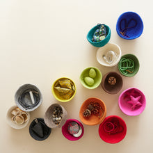 NEERJA Stacking Trinket Pots Felt Azo Free 3pc Set