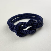 TISHA Handmade Glass Bead Knot Tube Bracelet
