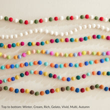 UTSHA Boho Mini Felt Ball Pompom Garland 200cm