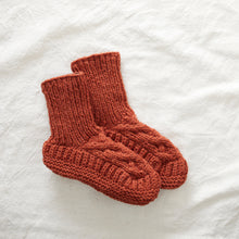 JANA Cable Knit Wool Cosy Lined Slipper Socks