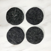 TOLA Handmade Eco Felt Coaster Vase Mat 4pc Set Dark Grey