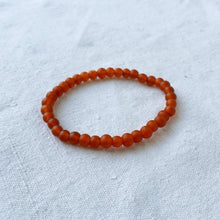 NAILO CLASSIC Eco Recycled Glass Bead Bracelet Amber Orange