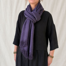 BIBEK Indigo Purple Vegan Banana Yarn Scarf