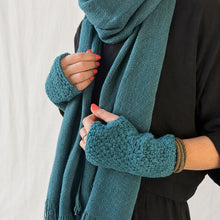 BIBEK Twilight Green Vegan Banana Yarn Scarf