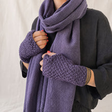 BIBEK Indigo Purple Vegan Banana Yarn Scarf