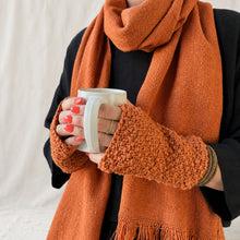 VARGA Vegan Banana Wristwarmer Fingerless Gloves Saffron Orange