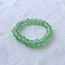 NAILO CLASSIC Eco Recycled Glass Bead Bracelet Sea Glass Green