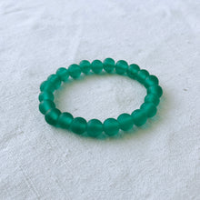 NAILO CLASSIC Eco Recycled Glass Bead Bracelet Teal Green