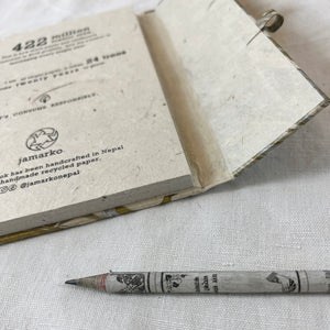 SANGAMARAMAR Recycled Paper Lokta Notebook Pencil Set A5