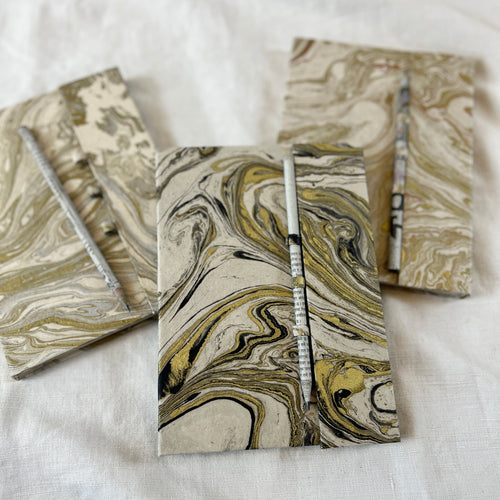SANGAMARAMAR Recycled Paper Lokta Notebook Pencil Set A5