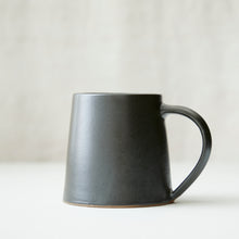 DIBAS Handmade Glazed Stoneware Large Conical Mug Dark Brown