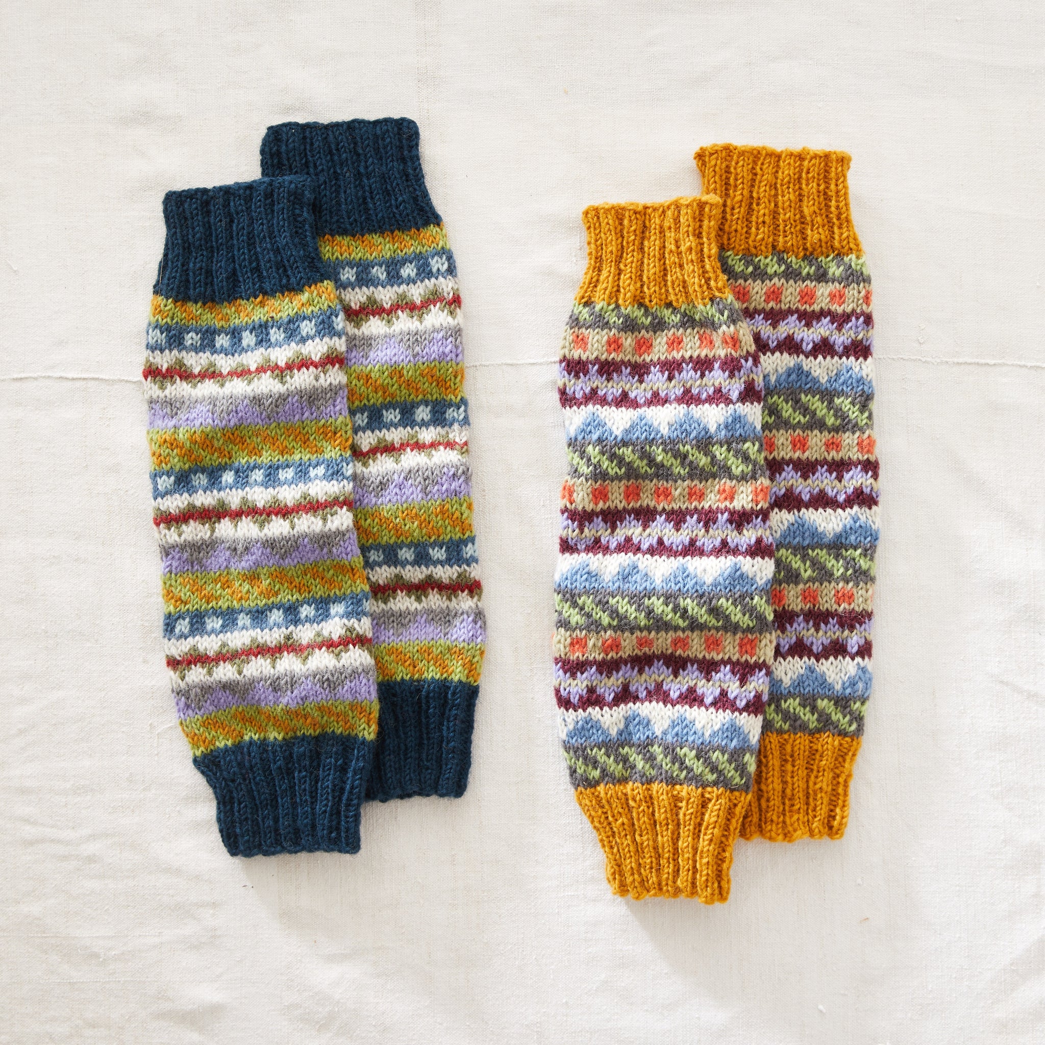 Leg Warmer, Fair Isle Pattern