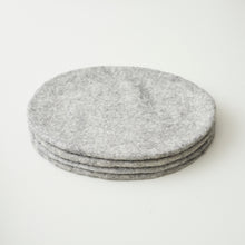 AGNI Handmade Eco Felt Table Mat Placemat 4pc Set Light Grey