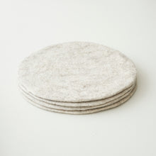 AGNI Handmade Eco Felt Table Mat Placemat 4pc Set Natural Beige