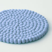 MILDO Handmade Felt Ball Table Mat Trivet Blueberry