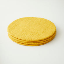 AGNI Handmade Eco Felt Table Mat Placemat 4pc Set Mustard Yellow