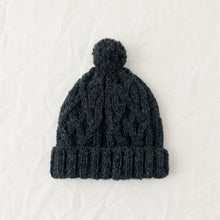 AJAY Dark Grey Wool Bobble Hat
