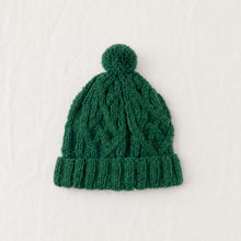 AJAY Green Wool Bobble Hat