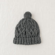 AJAY Grey Wool Bobble Hat