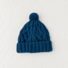 AJAY Blue Wool Bobble Hat