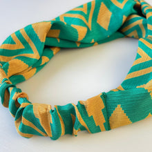 ANUPA Recycled Sari Twist Headband Green