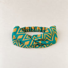 ANUPA Recycled Sari Twist Headband Green