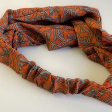 ANUPA Recycled Sari Twist Headband Orange