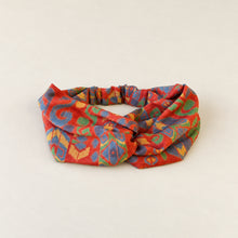 ANUPA Recycled Sari Twist Headband Coral Orange