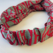 ANUPA Recycled Sari Twist Headband Red
