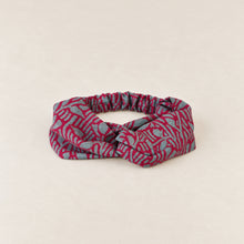 ANUPA Recycled Sari Twist Headband Red