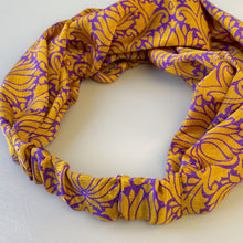 ANUPA Recycled Sari Twist Headband Yellow