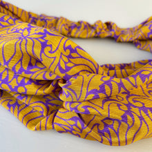 ANUPA Recycled Sari Twist Headband Yellow